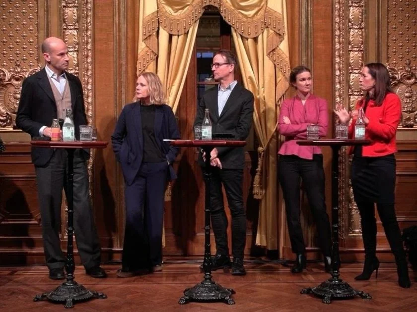 A panel conversation on stage at Kungliga Operan, the Royal Swedish Opera